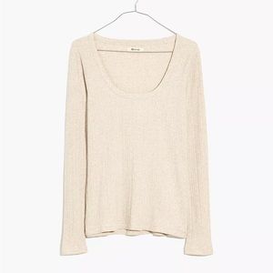 Madewell pointelle square scoop tee XS